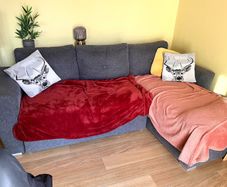 Sofa Bed Couch L shape Dark Grey