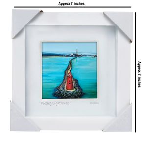 Poolbeg and Dublin Bay - Drone view. Framed print by Helen Mathews