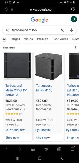 TurboSound Milan M15B Active Subwoofer