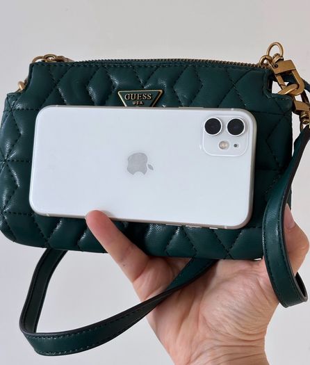 GUESS Elenia Diamond Quilted Mini Crossbody Bag