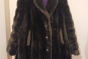 French vintage simulated fur coat