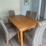 Light Oak Wood Table and 6 Chairs Image 2