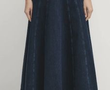 denim MSSIMMO DUTTI long skirt