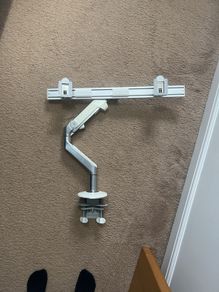 dual monitor arm desk