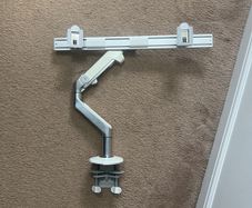 dual monitor arm desk