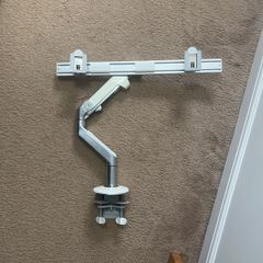 dual monitor arm desk