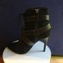 ZARA Bondage Boots 41 Black   -   Strappy High Heel Ankle Boots New Image 9