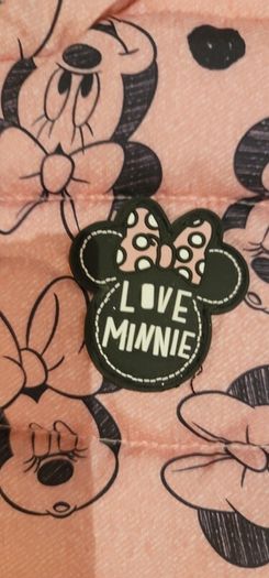 Official Disney Minnie Mouse Fleece Lined Baby's Puffer Jacket with Matching Mittens