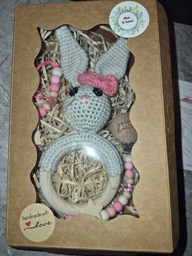 All handmade  Rattle & soother chain 15 each
