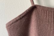 Noisy May ribbed knit taupe top M