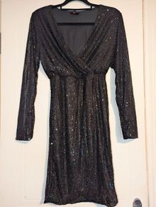 Stunning long sleeve sparkly midi dress from Kyla