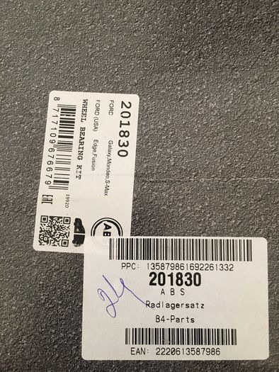 Ford mondeo mk5 2.0tdci front wheel bearing kit