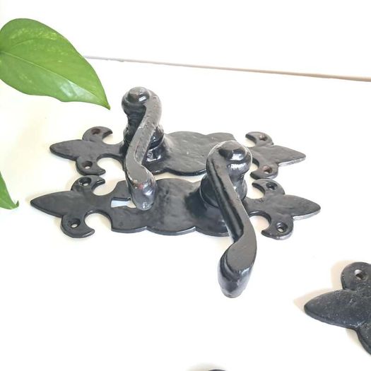 Two Pairs Cast Iron Door Handles