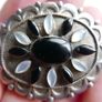Antique Sterling Silver 925 Hallmarked Gem Set Brooch 2 inches Safety catch 15,3g Image 5