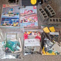 Lego 9v Cargo Railway 4559 Train station 7824 level crossing 4532