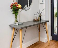 Concrete look console table