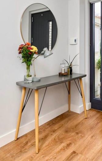 Concrete look console table