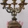 Vintage Candle Holder in Gold with Details / For 5 Candles / Antique Home Decor / Old Golden Candelabra Candle Stand Image 6