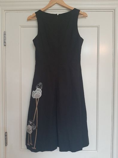Black Floral Dress- Fever - Size 10