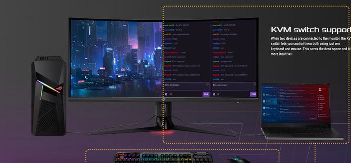ASUS Curved Gaming Monitor Ultra Wide QHD VA LED 180Hz FreeSync Premium Pro for Immersive Gameplay