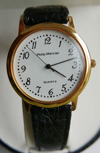 Philip Mercier Premier Collection 18k Gold Electroplated Mens Watch I 1205 - 4136