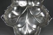 Vintage WMF Silver Plated Grape Vine Leaf Dish, Germany, 9.5 inches Footed Serving Bowl