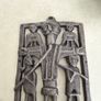 the Clonmacnoise Crucifixion Plaque, a 10th-century Irish gilt-bronze sculpture. Image 2