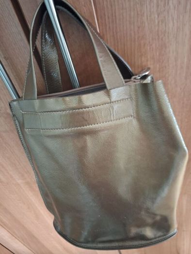 Bronze Shiny Furla Genuine Leather Bag