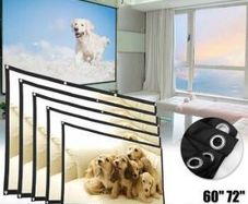 Projector Screen 60 72 84 100 120 150 inch Screen Projection Portable simple Reflective Fabric Cloth