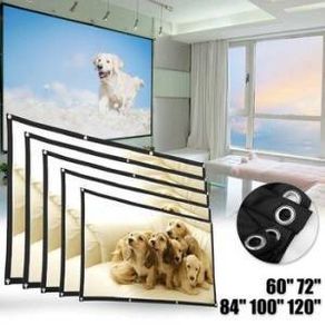 Projector Screen 60 72 84 100 120 150 inch Screen Projection Portable simple Reflective Fabric Cloth
