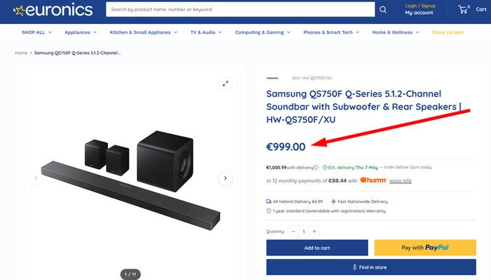 Samsung HW-QS750F 5.1.2 Soundbar Dolby Atmos (2025) electrobuster.ie