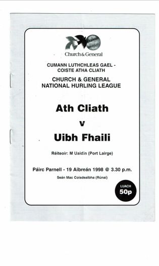 GAA programmes 1997-2000 (Dublin hurling)