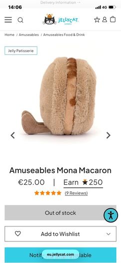 New JELLYCAT Mona Macaron & May Macaron Pair