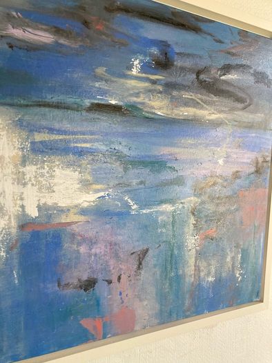 Large Framed Original Seascape by Artist Irish Art Original Art Abstract Art
