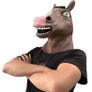 Rubber novelty Halloween brown Horse mask for child. Image 2