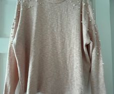 Blush H&M Jumper With Pearl Details