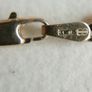 Vintage 9Ct GOLD  Green CZ Claddagh Bracelet L-7,4"   3,38g Image 9
