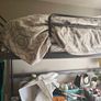 Loft bed with office desk beneath includes thick sprung mattress, very comfortable, frame can be fixed to the wall Image 2