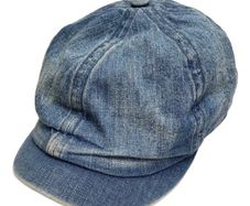 Ralph Lauren Rrl Double Denim Newsboy Flat Cap Hat