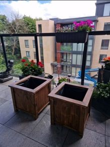 New 2 wooden planters 40cm x40 cm H 40 cm