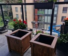 New 2 wooden planters 40cm x40 cm H 40 cm
