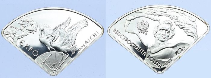 Poland silver coin 10 zloty 2004 -2005