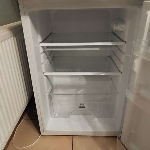 White under-counter fridge