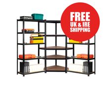 3 Bay Shelving Offer! | Black | 400mm Deep | Ref:bs009