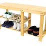Bamboo Shoe Rack Bench 3 Tier Entryway Shoe Storage Organizer Shelf (FREE POSTAGE) Image 7
