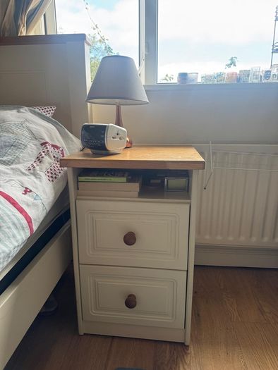 Single Wooden Bed with matching Desk and Locker
