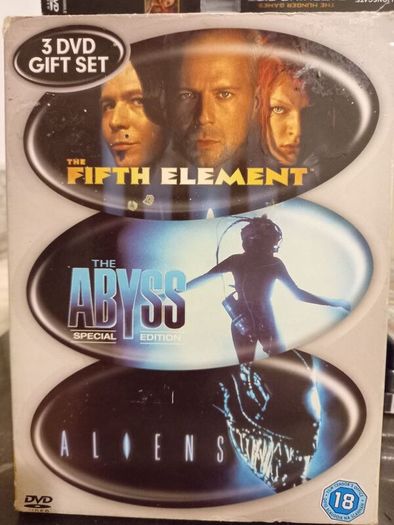 The fifth element The Abyss Aliens 3 dvd set classic sci fi bruce willis