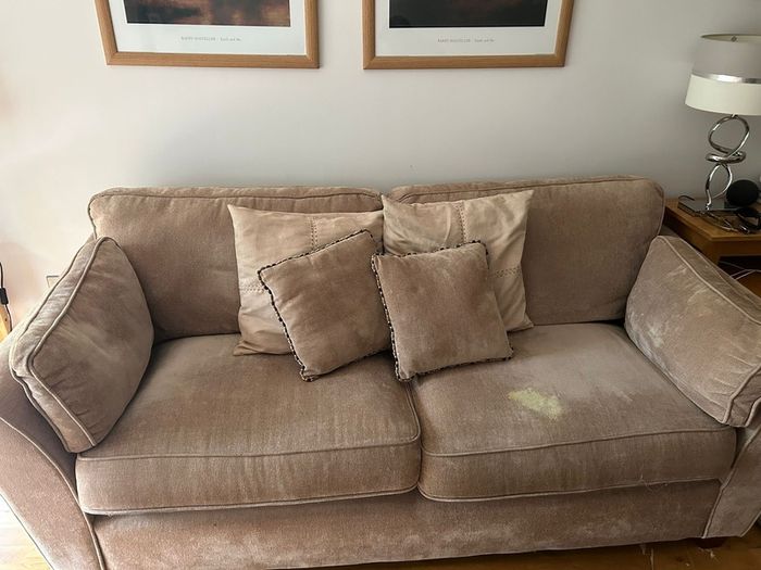 3 seater sofa- mushroom/taupe fabric