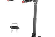 Hitch Mount Bike Rack, 4-Bike Carrier Rack, 150 LBS Capacity Bike Rack Hitch for 2-inch Receiver, Titling and Folding Bike Carrier with No-Wobble U Bolt and Strap, for Car, SUV, Truck, RV