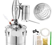 Wine Boiler Stainless Steel Water Alcohol Distiller 13.2 Gallon Alcohol Still 50L Whiskey Distillery Kit Home